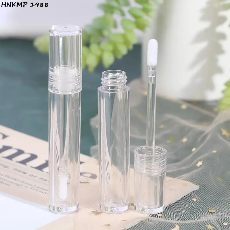 5ML 빈 투명 립글로스 컨테이너 튜브 라운드 지우기 화장품 립글로스 튜브 포장 립 광택 튜브 지팡이