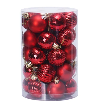 

34Pcs Christmas Tree Ball Sets 6cm Christmas Decorations Wedding Party Ornaments Xmas Tree Ball Bauble Hanging Ball Decor Gifts