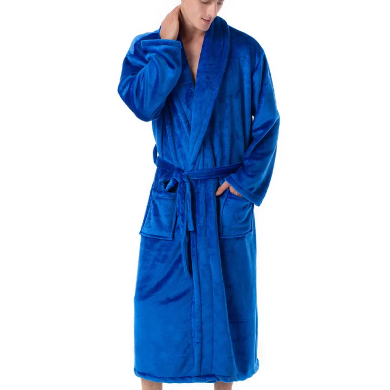 Spring Winter Men Bathrobe 9XL 8XL 7XL 6XL Bust 140cm Warm Plus Size Sleepwear Pajama pajama joggers Men's Sleep & Lounge