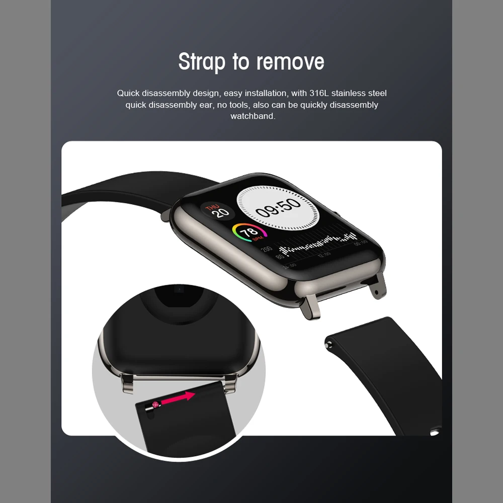 Esportivo à Prova D'água com Monitoramento de Frequência Cardíaca e Sono para Celulares Ios e Android Smartver Relógio Inteligente p8 P22 vs - Image 5