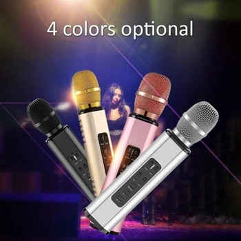 

K6 Wireless Microphone Karaokes Player Recording Singing Microphone BT4.1 Speaker Portable Microphone for Android Smart Phone PC