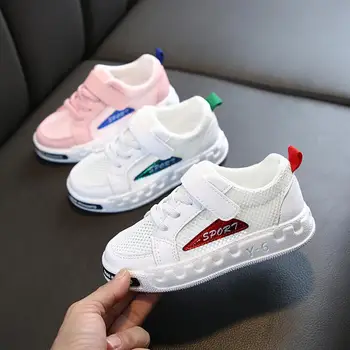 

Spring Summer Children Shoes Boys Girls Sport Shoes Fashion Mesh Breathable Baby Shoes Soft Bottom Non-slip Casual Kids Sneakers