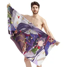 Serviette de bain en microfibre pour adolescent, Kawaii, Mona, jeu de mode, Genshin Impact, douce, confortable, pour l'été, pour la plage
