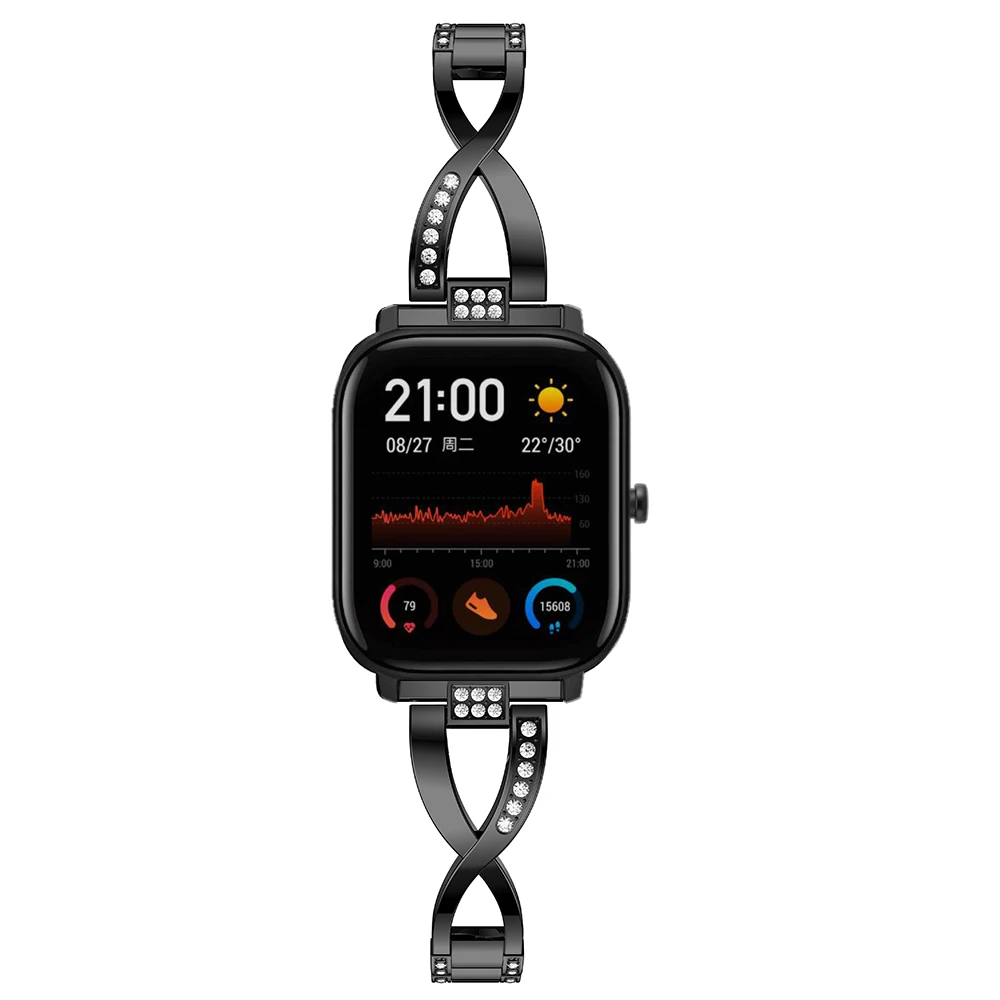 20 мм ремешок из нержавеющей стали ремешок для Huami Amazfit GTS браслет для samsung gear sport S2 forerunner245watch