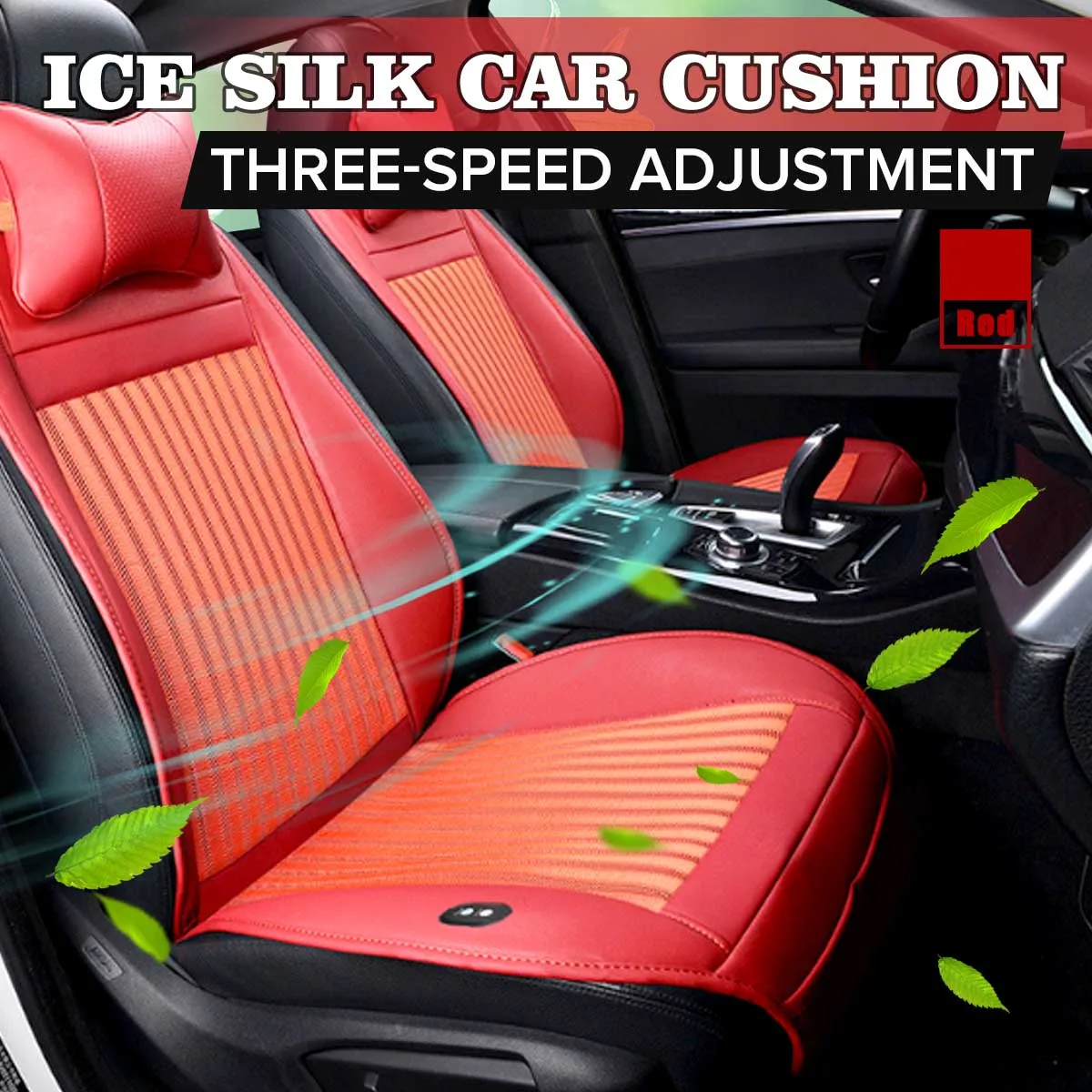

12V Electric Car Seat Cushion Cover Pad Cold Cool Cooling air Conditioning Breathable Fan Cooler Eight Fans Summer