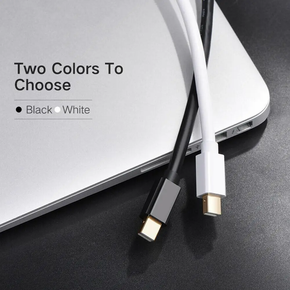 1.8M Mini DP Display Port Thunderbolt 2 to HDMI-compatible Cable Adapter For MacBook Pro iMac mini Gold Plated