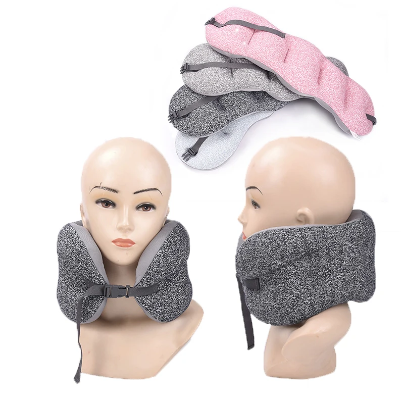 

Nano-foam Particles Neck Travel Pillow AirplaneSleep Support Portable Headres Foam Nap Home Textile Accessories Comfortable Pad
