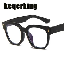 Классические квадратные оправы для очков для мужчин и женщин, с заклепками, фирменный дизайн, оптические очки, модные очки, компьютерные, анти-синий светильник, очки