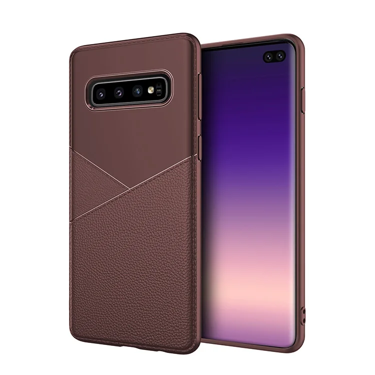 brown Для samsung A50 чехол силиконовый кожаный чехол с узором для samsung A70 чехол противоударный S10 чехол мягкий для Galaxy A30 A40 Note 10 Plus S10 Plus - Цвет: brown