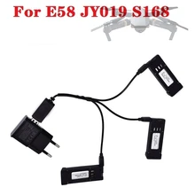 

3.7V 500mAH Lipo Battery and ( 3-IN-1 ) Charger set for E58 JY019 S168 RC Quadcopter Spare Parts For RC Drone Replace Components