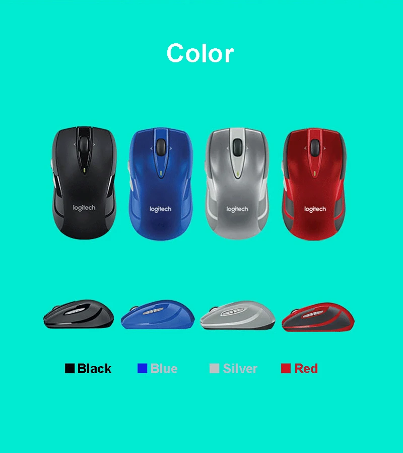 Беспроводная мышь logitech mouse M546, черная, красная, серебристая, синяя, с 95,5g, для ПК, игры, пульт, поддержка, официальная проверка, 90, Новинка