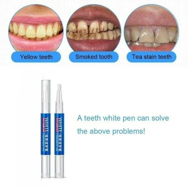 T1 2 PCS Teeth Whitening Gel Pen Oral Care Remove Stains Tooth Cleaning Tool Whitener Teeth 2