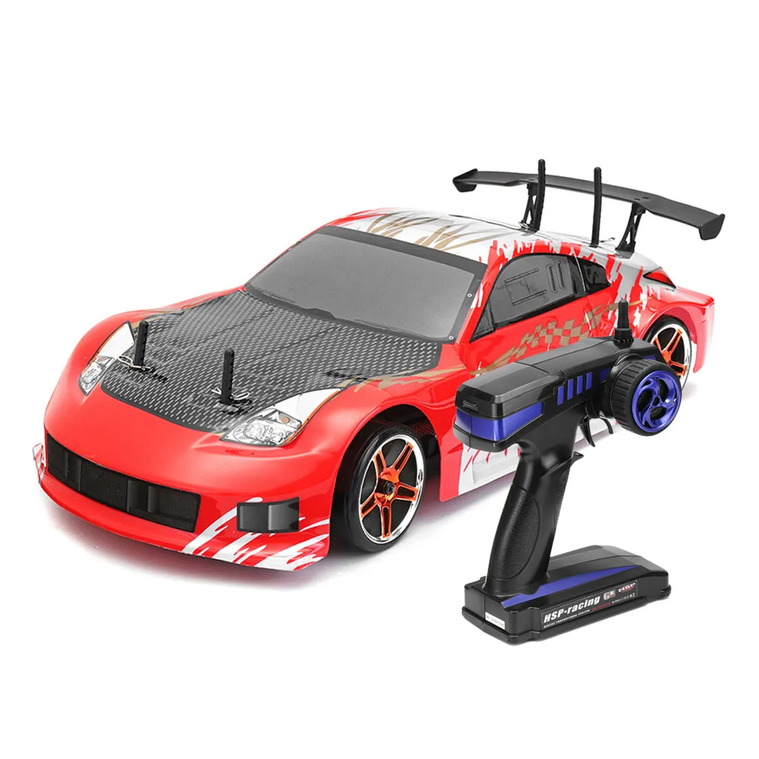

HSP 94123 1/10 4WD 40km/h Brushed Electric On Road Drifting RC Car - Red US Plug