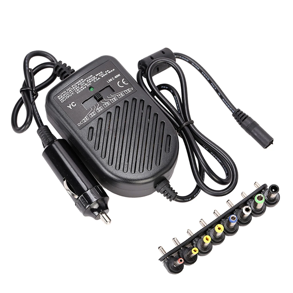 Car Charger Power Supply Adapter 15V-24V 80W For Notebook Laptop 1 set