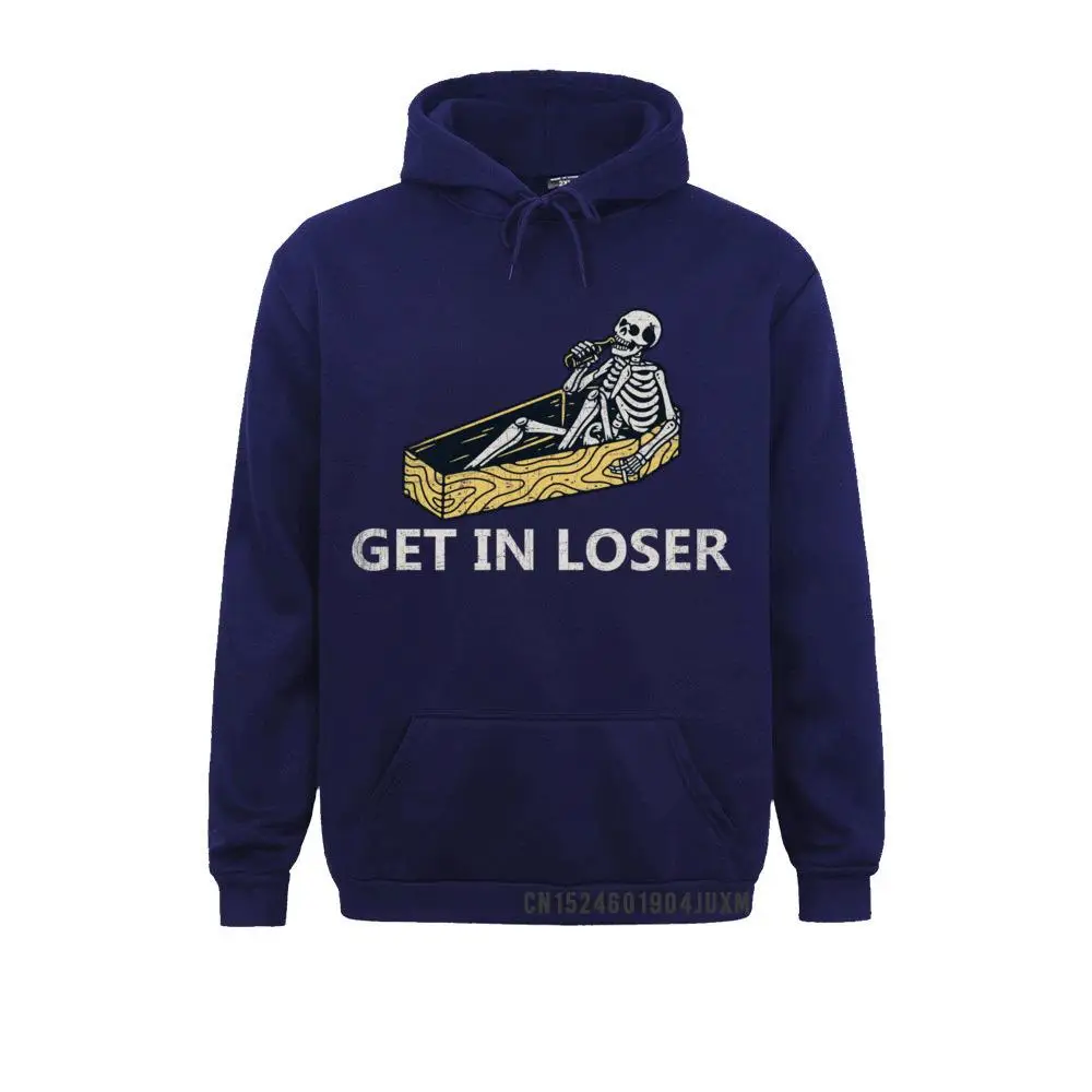 Funny Men's Sweatshirts Get in Loser - Funny Goth Coffin Gift Long Sleeve T-Shirt__3354 Custom Hoodies Summer/Autumn  Clothes Long Sleeve Get in Loser - Funny Goth Coffin Gift Long Sleeve T-Shirt__3354navy