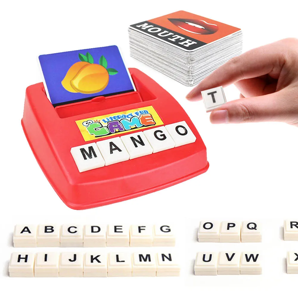 Игрушки для детей, буквы алфавита, рисунок, орфографические игры, карты, английская головоломка со словами, Обучающие Игрушки для раннего обучения