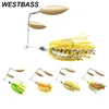 WESTBASS 1PX Spinnerbait 13.5g Spoon Spinner Wobbler Sinking Bass Fishing Lure Metal Jigging Swimbait Swivel Trolling Isca Pesca 1