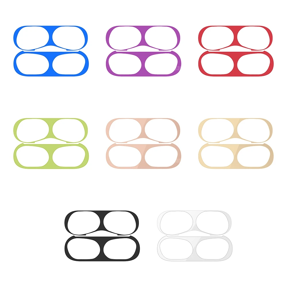 1 Pair Stickers For AirPods Pro Metal Plating Bluetooth Earphones Inner Dustproof Scratchproof Cover Protective | Электроника