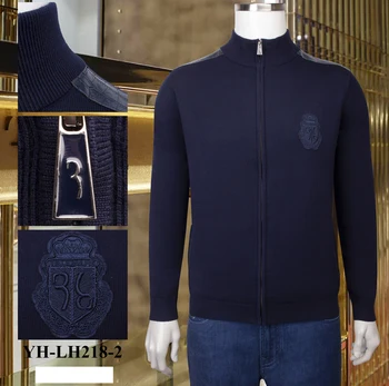 

Billionaire Sweater Cardigan winter Cowhide men's 2020 new fashion casual high quality zipper big size M-4XL free shipping
