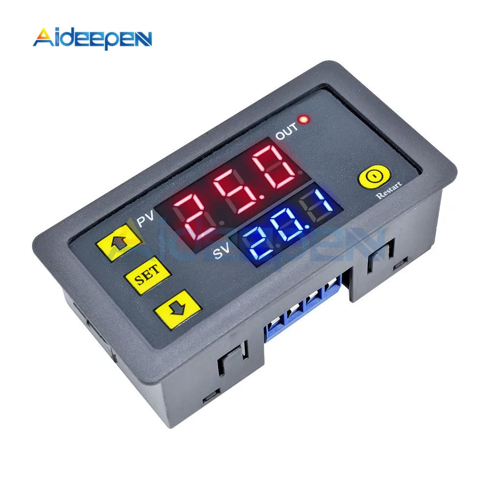 DC 12V Dual Programmable Relay Cycle Delay Timer Timing Clock Switch Module new 