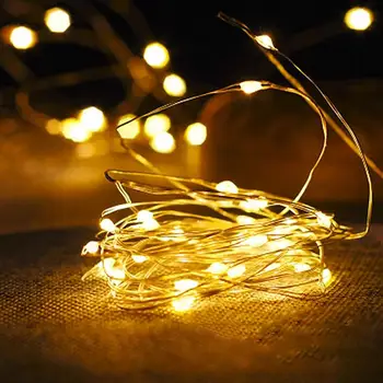 

LED Light 2/3/5/10m LED Fairy String Lamp Cabinet Lights Copper Wire Waterproof Bedroom Bookcase Christmas Weeding Decoration