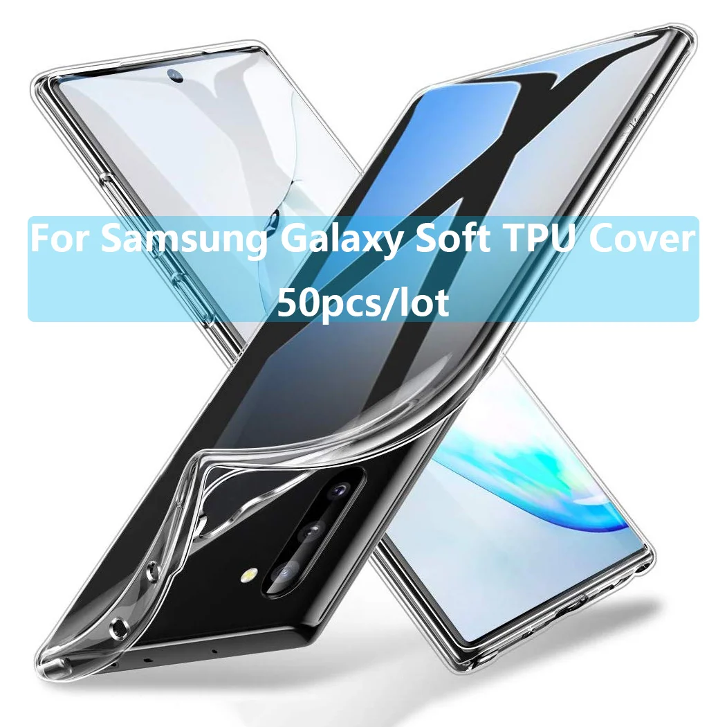 50 шт. для samsung Galaxy Note10 Plus 5G S10e M40 A10s A20e A30 M20 мягкий прозрачный чехол из ТПУ прозрачный противоударный чехол