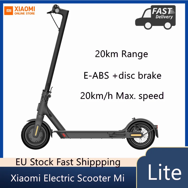 US $333.88 EU Stock New  Xiaomi Electric Scooter Mi Lite 20KMH 250W Motornbsp85 Inch Tires 36V Twowheel Folding Scooter electrico xiaomi