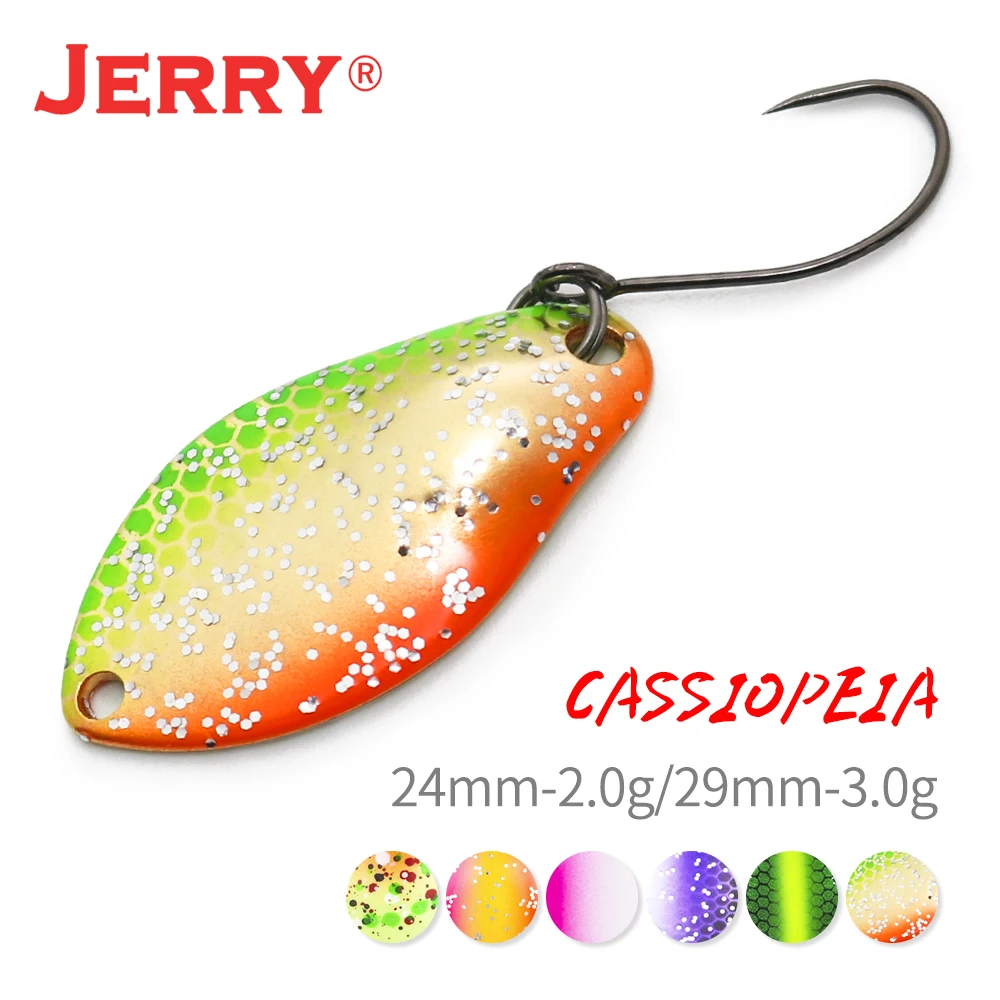 Jerry Cassiopeia область форель Ультралегкая латунная рыболовная ложка приманка 2 г 3
