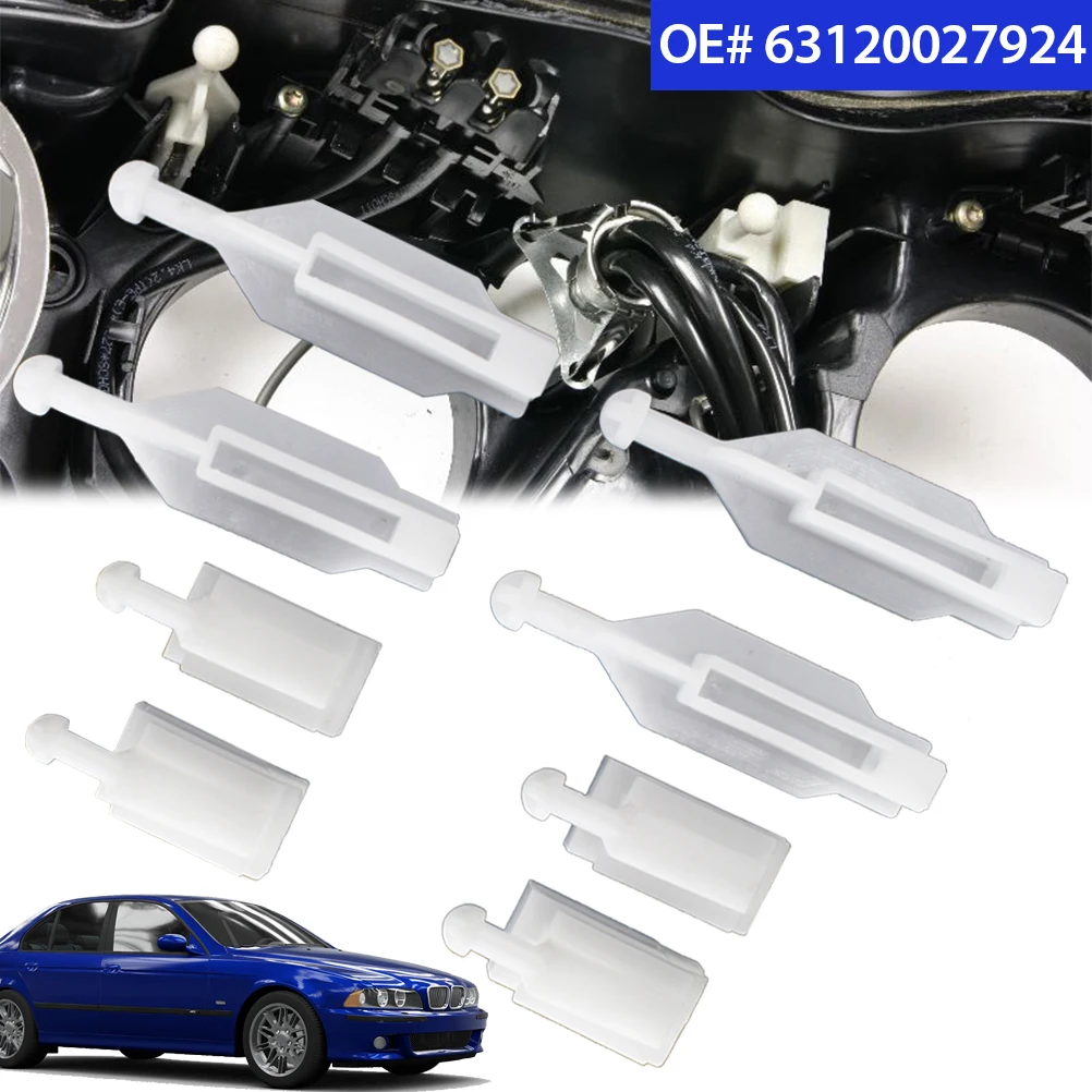 

8 Pcs Car Headlight Reflector Adjuster Repair Kit For BMW 5 Series E39 2000 2001 2002 2003 OE# 63120027924 Car Replacement
