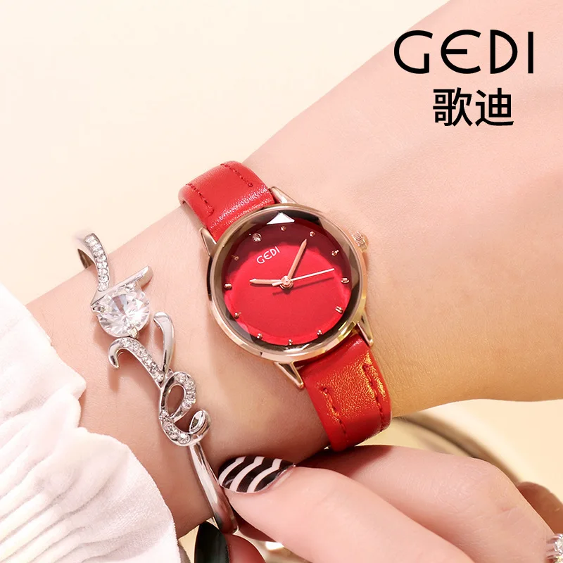 

Goldie Gedi Retro Literature And Art Belt LADY'S Watch Students Sports Casual Watch Multi-color Selectable Support Customization