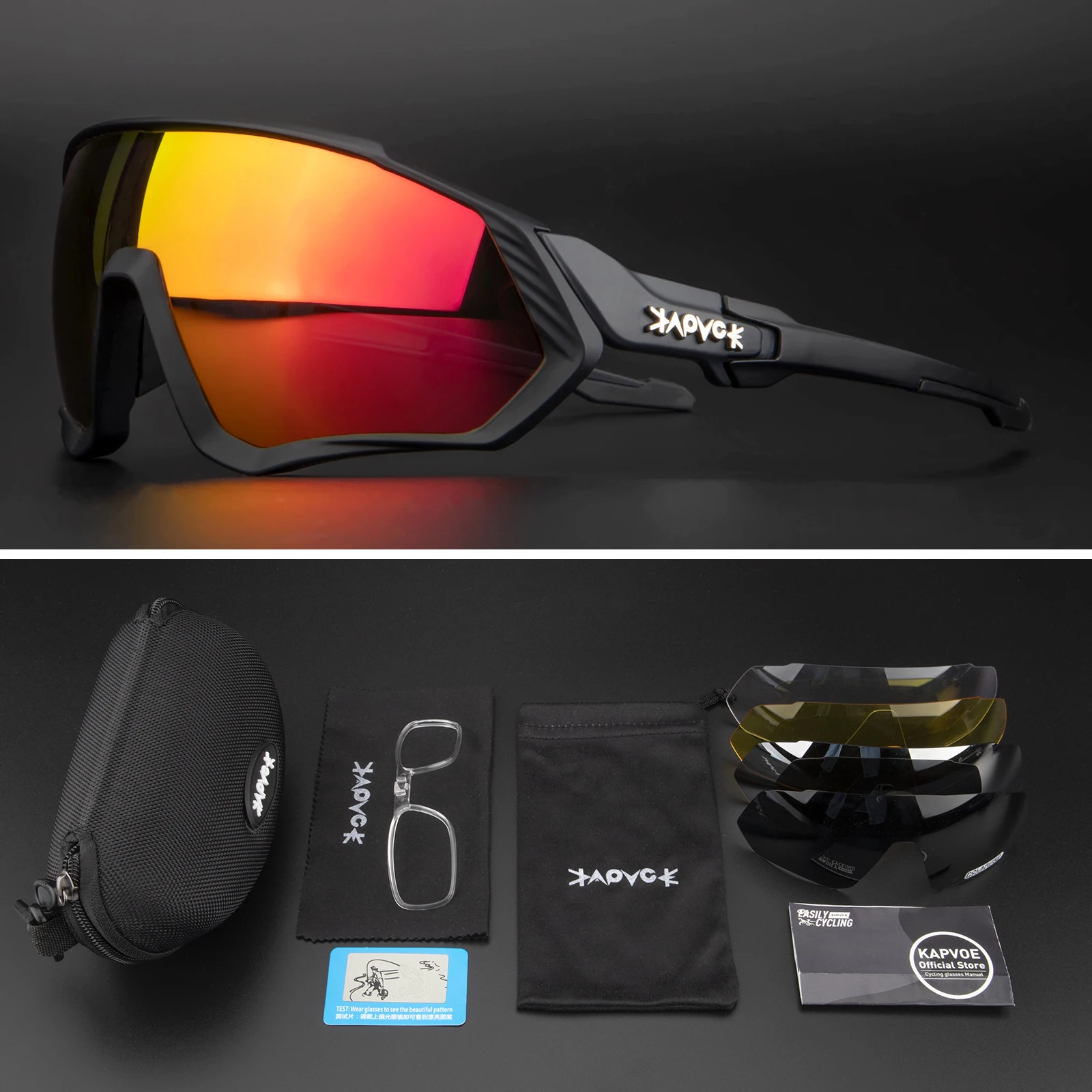 Cycling Glasses Polarized MTB Mountain Bicycle Sunglasses 5 lens Goggles Outdoor Eyewear Ciclismo Gafas | Спорт и развлечения