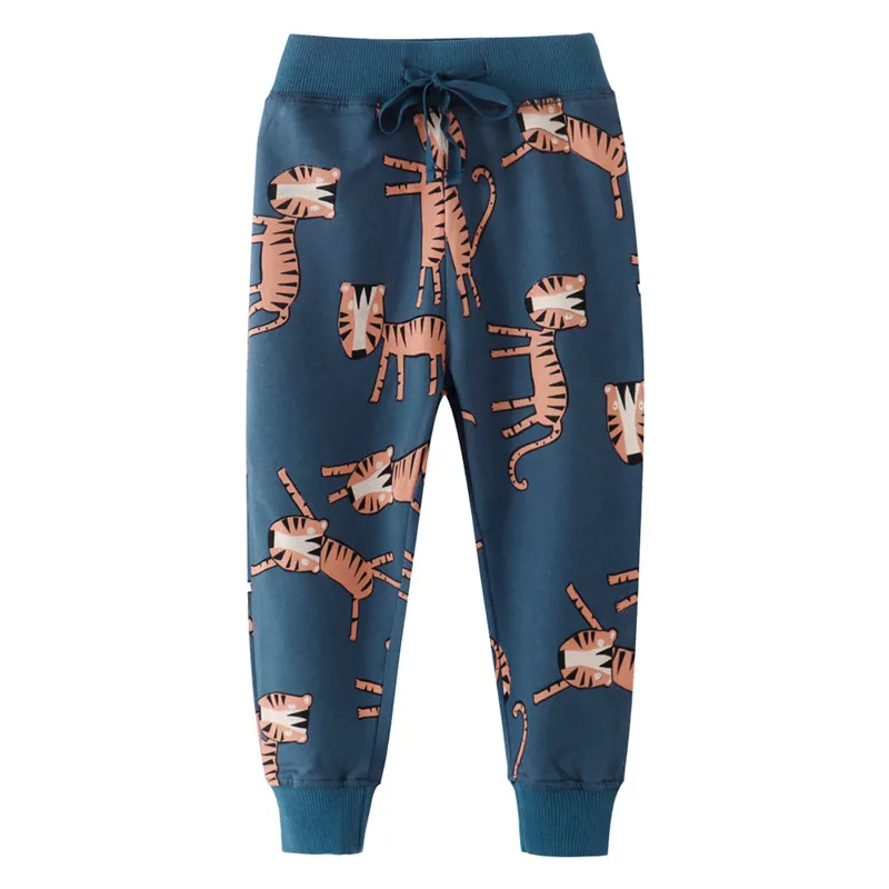 Jumping meter/осенне-зимние спортивные штаны для маленьких мальчиков; повседневные штаны для косплея с рисунком лягушки; детские спортивные штаны; детские брюки - Цвет: T7097 tiger