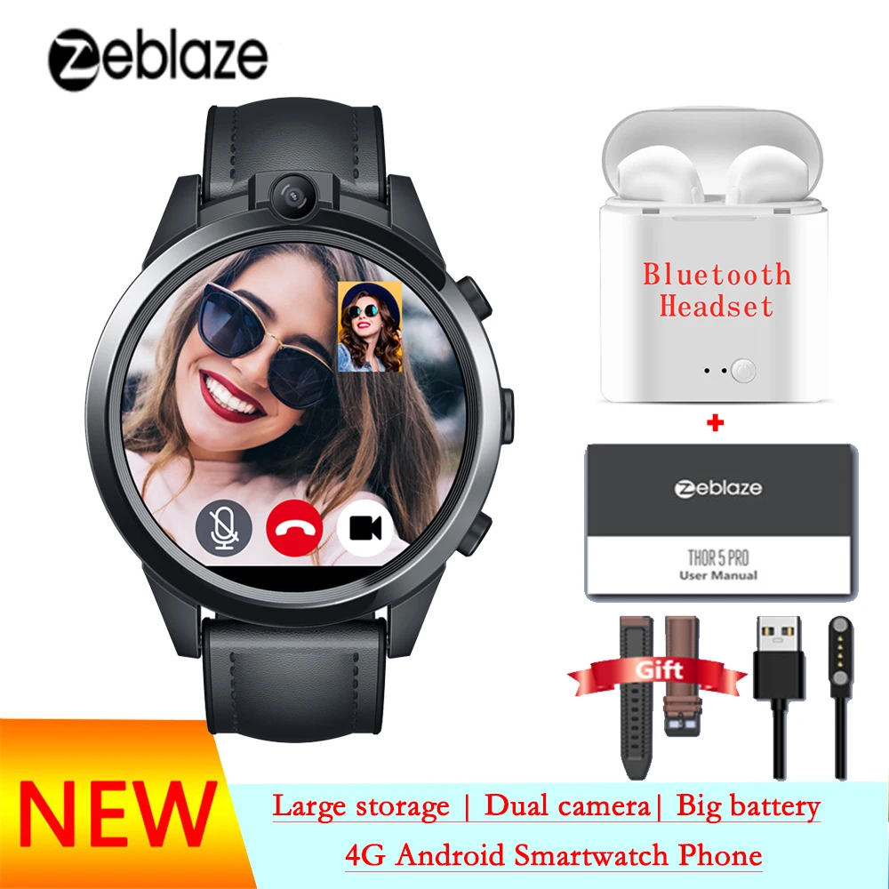 Новинка Смарт-часы Zeblaze THOR 5 PRO Android phone керамический ободок 3 Гб + 32 ГБ двойная