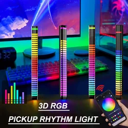 Lumière LED 3D RGB 40, lumière de rythme, contrôle du son de la musique, rétro éclairage pour Bar voiture, lampe d'atmosphère, décor Audio 