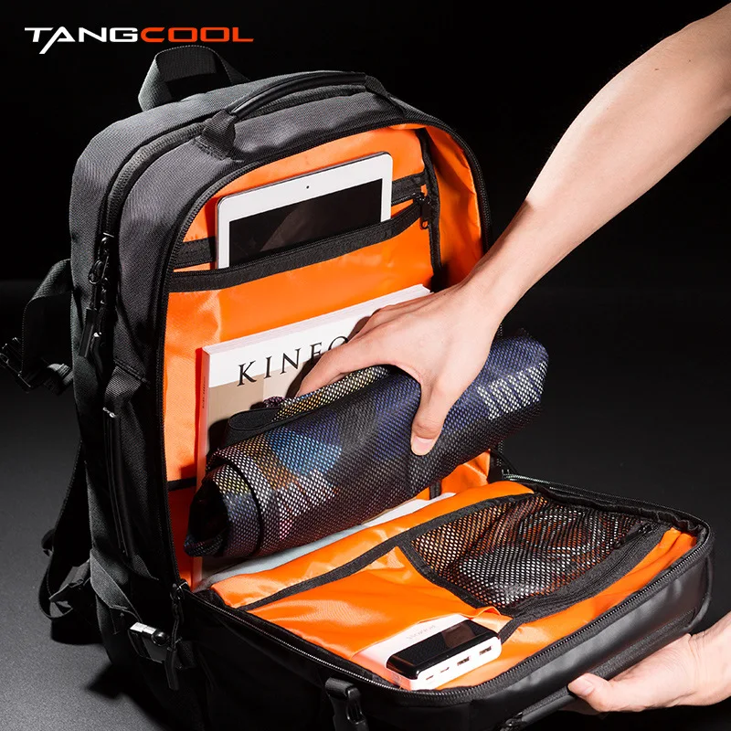 Tangcool, мужские многофункциональные рюкзаки для ноутбука 15,6 дюймов, новинка, модная школьная сумка для подростков, водонепроницаемые мужские дорожные походные сумки