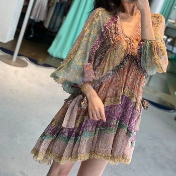 

2020 fall fashion woman floral print dresses