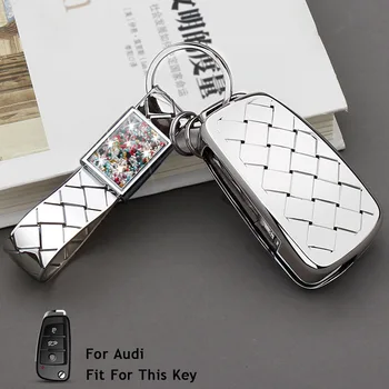 

All-round protection Car key case TPU 3 Button Folding For Audi R8 A1 A3 A4 A5 A6 A7 A8 Q3 Q5 Q7 C5 C6 S1 S3 RS6 TT 2005-2013