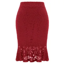 Облегающие Женские юбки в винтажном ретро стиле с цветочным кружевом, облегающая юбка-карандаш, юбка-карандаш, элегантная офисная юбка для свадьбы, вечеринки, работы, OL