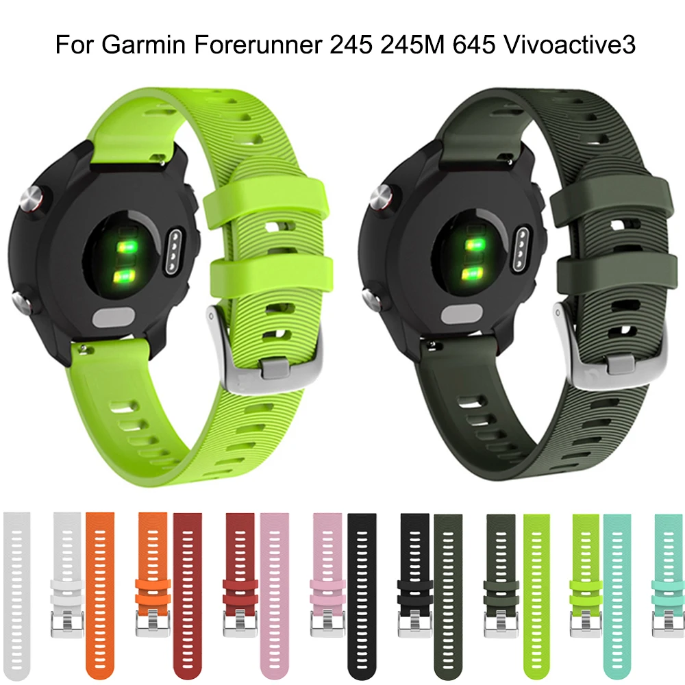 20 мм Vivoactive3 Correa ремешок для Garmin Vivoactive 4 3/CAME мягкий силиконовый браслет Forerunner 245 245M