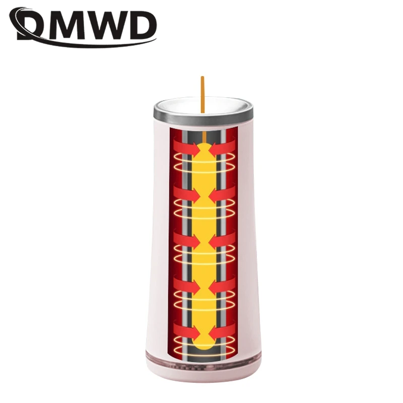 DMWD Single Tubes Electric Egg Cooker Breakfast Maker Automatic Eggs Pancake Roll Machine Sausage Dog Egg Cup Nonstick 220V