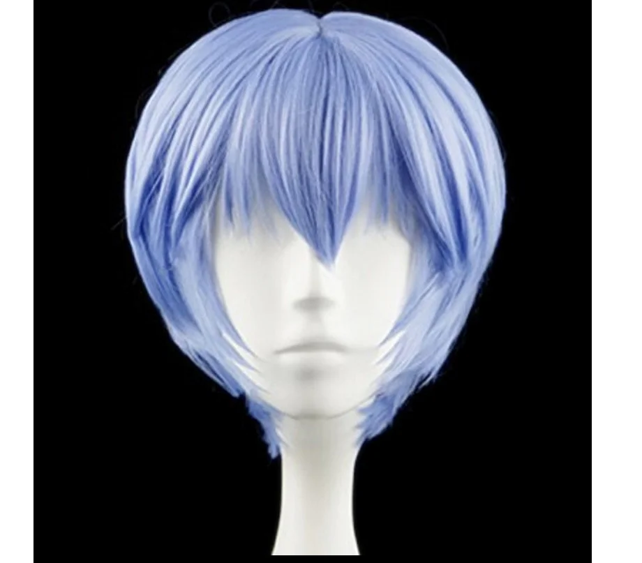 Аниме EVA Ayanami Rei Косплей парик короткий светильник синий термостойкие синтетические волосы парик+ парик колпачок