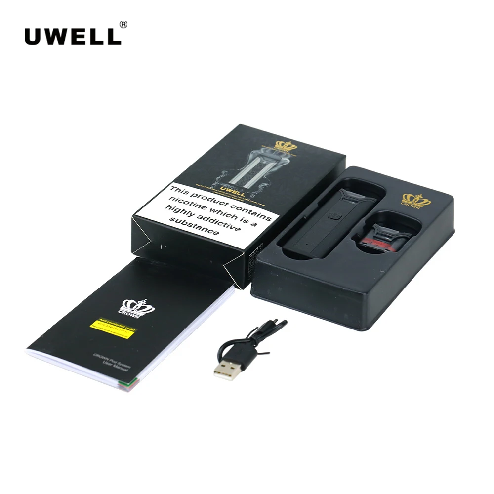 Стартовый набор Uwell Crown Pod с 1250 мАч встроенной батареей 3 мл/2 мл электронная сигарета картридж испаритель vs calibung