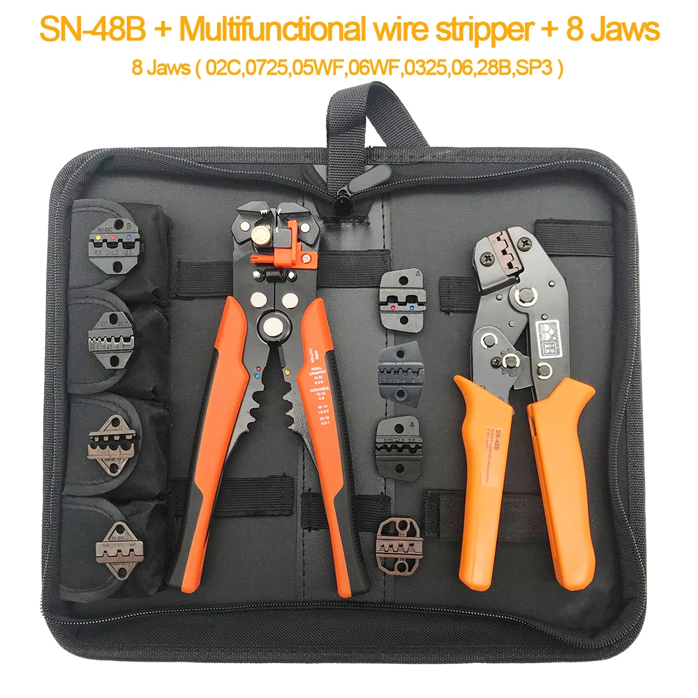 Sn-48b 와이어 스트리퍼 도구 키트 크림퍼 크림핑 도구 튜브 와이어 스트리퍼..