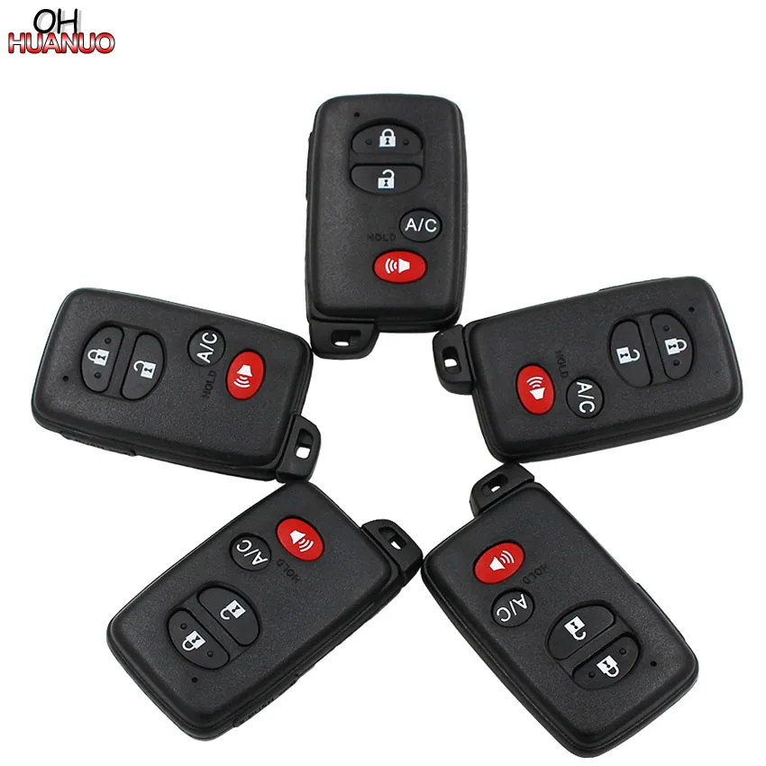 5 шт./лот 3 + 1 Кнопка Smart Remote чехол для ключей Fob 4 кнопки Toyota Prius 2010 2011 2012 2013