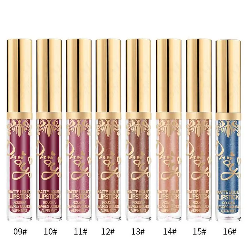

Velvet Matte Liquid Lipstick Long Lasting Waterproof Glitter No Fading Lip Tint Clear Lip Stain Sexy Beauty Frosted Lip Gloss