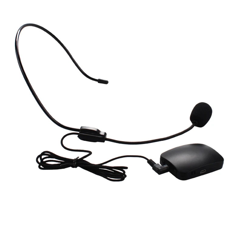 FM Wireless Microphone Transmitter with Headset Mic Lapel Mic for Teacher Guide SP99