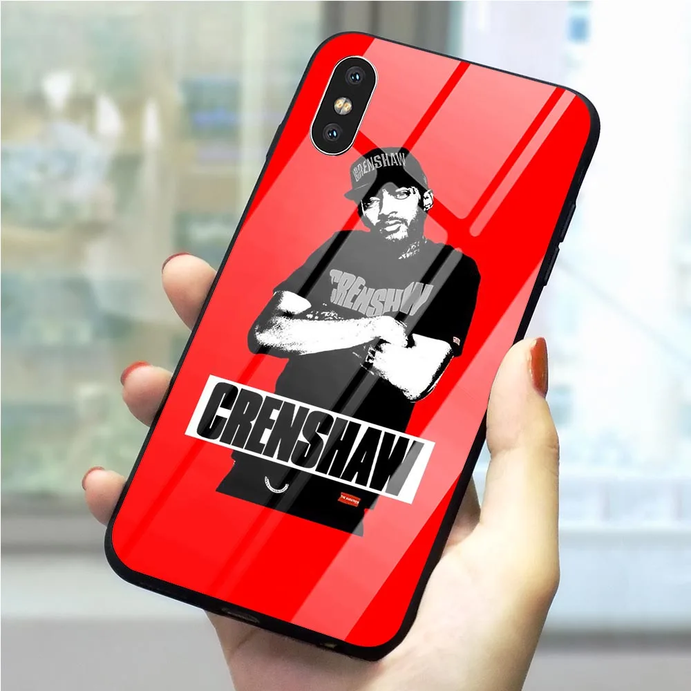 Закаленное стекло Nipsey Hussle Rap чехол для телефона для iPhone 6S крышка 11 Pro 5 5S SE 7 8 Plus Xs Max XR X