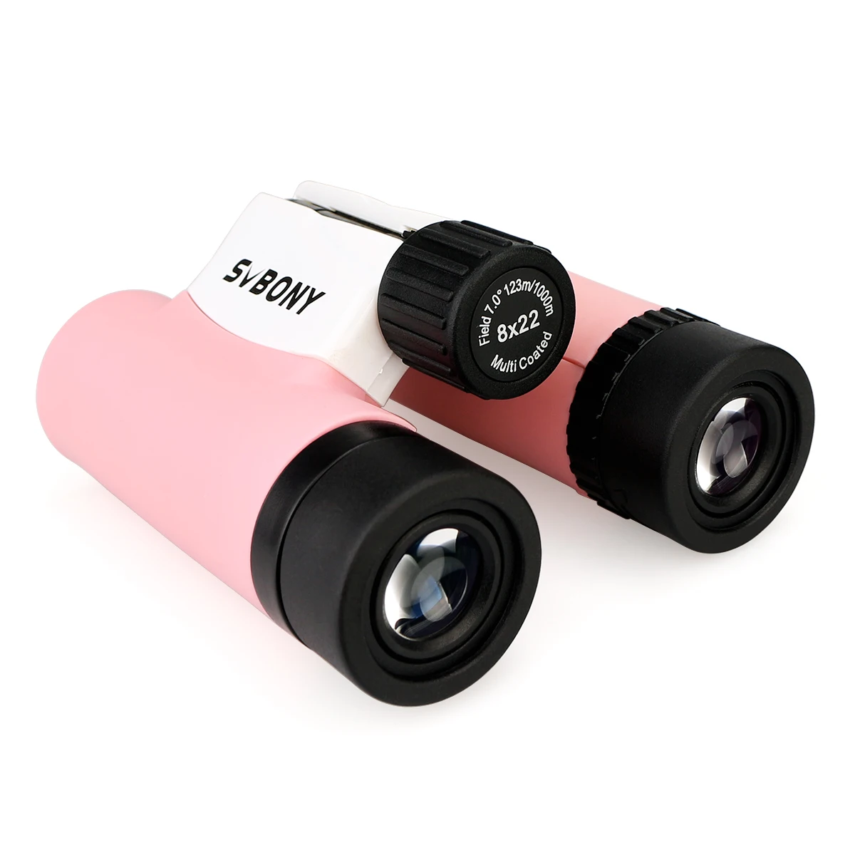 

SVBONY 8x22 Rubber+ABS Plastic Ultra Compact Small Porro Prism Rotating Eye Mask Travel Binocular Best Gifts for Kids Pink