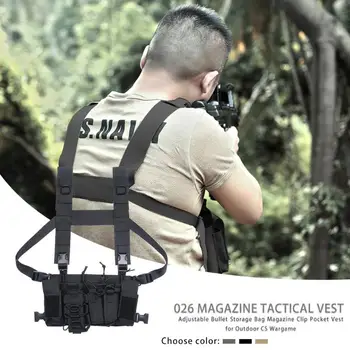 

Adjustable Bullets Packing Storage Bag Outdoor Special Purpose Long Service Life Outdoor CS Wargame Magazine Pocket Vest