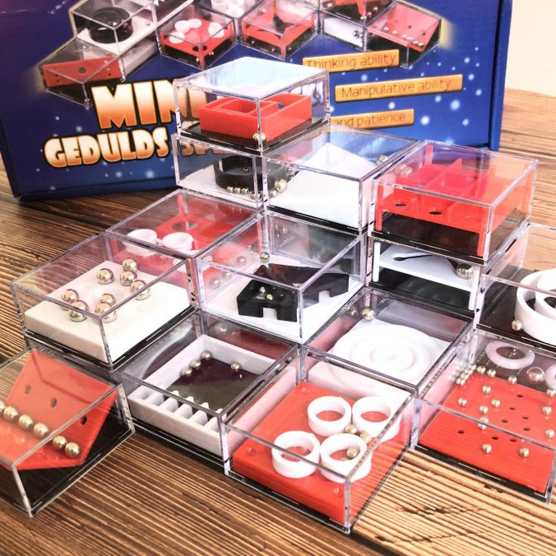 24 шт. игровой лабиринт со стальным шариком развивающие игрушки для детей и